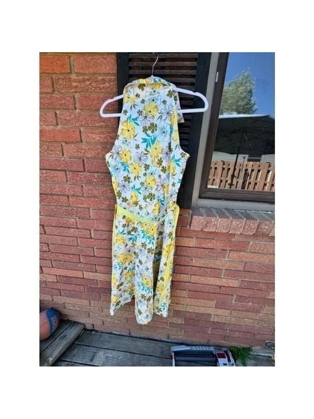 Sunny summer dress white yellow blue green 13 14 Macy's - Picture 11 of 11